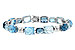 A216-75881: BRACELET 46.75 BLUE TOPAZ 46.80 TGW