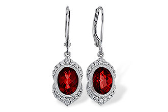 A302-18572: EARRING 3.06 GARNET 3.25 TGW