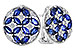 A302-19545: EARRINGS 2.07 TW SAPPHIRE 2.37 TGW