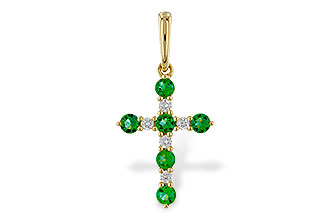 A302-20418: PENDANT .27 TW EMERALD .35 TGW