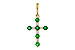 A302-20418: PENDANT .27 TW EMERALD .35 TGW