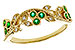 A302-26736: LDS WED RG .17 EMERALD TW .23 TGW