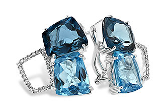 B215-84999: EARR 10.80 BLUE TOPAZ 11.00 TGW