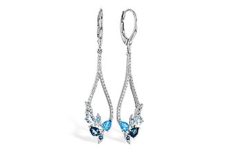 B300-40427: EARR 1.08 BLUE TOPAZ 1.35 TGW