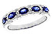 B301-33136: LDS WED RG .92 SAPPHIRE 1.04 TGW (4x3MM SAPP)