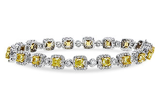 B302-22236: BRACELET 4.37 FANCY YELLOW DIAS 7.12 TW (7")