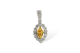 C214-06736: PENDANT .07 YELLOW SAPP .22 TGW