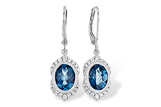 C300-44981: EARR 2.45 LONDON BLUE TOPAZ 2.64 TGW