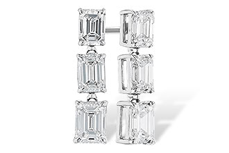 C301-28627: EARRINGS 1.12 TW EMERALD CUTS