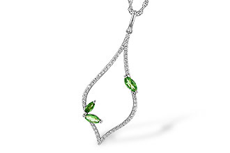 D217-70445: NECK .35 GREEN GARNET .55 TGW