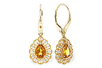 D301-30445: EARR .74 TW CITRINE .90 TGW