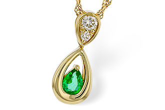 D302-22236: NECKLACE .10 EMERALD .16 TGW (4x3 EMER)