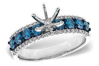 D302-23154: LDS SEMI DIA RG .72 BLUE DIAS .92 TW