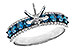 D302-23154: LDS SEMI DIA RG .72 BLUE DIAS .92 TW