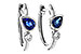 D302-23181: EARRINGS .51 SAPPHIRE .57 TGW