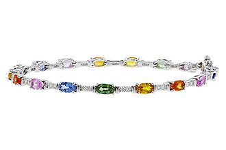 E302-20445: BRACELET 4.76 MULTI-COLOR SAPPH 5.08 TGW (7")