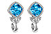 F214-97708: EARR 2.12 BLUE TOPAZ 2.14 TGW