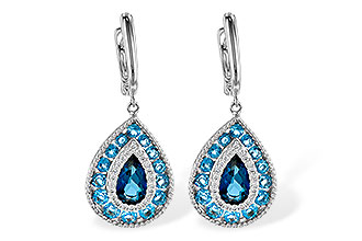 F217-67708: EARR 3.15 TW BLUE TOPAZ 3.32 TGW