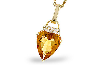 F301-34081: NECKLACE 3.12 CITRINE 3.18 TGW (12x10MM CIT)
