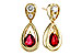 F302-21317: EARRINGS .40 RUBY .52 TGW (4x3 RUBY)