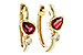 F302-23181: EARRINGS .48 RUBY .54 TGW