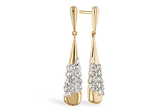 G301-32217: EARRINGS .20 TW BAGUETTE DIAS