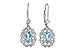 G302-19508: EARRINGS .75 TW AQUA .92 TGW (7x5MM AQUA)