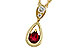 G302-21317: NECKLACE .20 RUBY .26 TGW (4x3 RUBY)