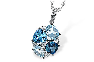 H216-74008: NECK 2.60 BLUE TOPAZ 2.70 TGW