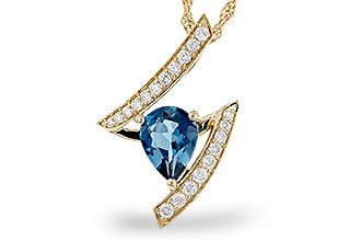 H302-19490: NECK 1.04 LONDON BLUE TOPAZ 1.23 TGW (8x6MM)