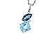 H302-22190: NECKLACE 2.37 TW BLUE TOPAZ 2.40 TGW
