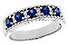 H302-26799: LDS WED RG .64 TW SAPPHIRE .76 TGW