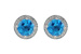 K214-94090: EARR 4.22 BLUE TOPAZ 4.41 TGW