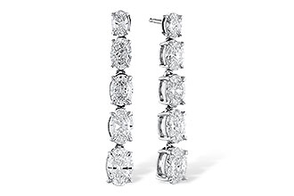 K301-34026: EARRINGS 1.90 TW OVAL DIAMONDS