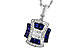 K301-34926: NECK .85 TW SAPPHIRE 1.10 TGW
