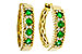 K302-26817: EARRINGS .33 TW EMERALD .45 TGW