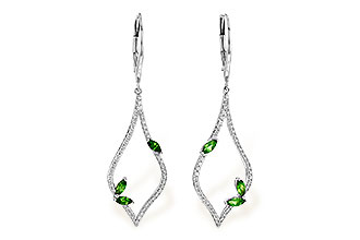 L217-69535: EARR .42 GREEN GARNET .77 TGW