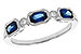 L302-20417: LDS WED RG .72 SAPPHIRE .77 TGW (4x3MM SAPP)
