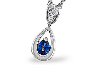 L302-21326: NECKLACE .21 SAPPHIRE .27 TGW (4x3 SAPP)
