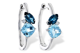 L302-22190: EARRINGS 1.82 TW BLUE TOPAZ 1.86 TGW