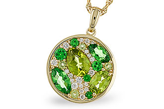 L302-22208: NECK 2.20 TW SEMI-PRECIOUS (TSAV, PER) 2.37 TGW