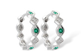 M214-01344: EARRINGS .13 EMERALD .18 TGW