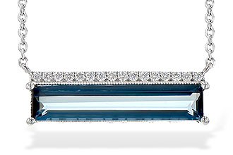 M217-69508: NECK 2.70 LONDON BLUE TOPAZ 2.80 TW