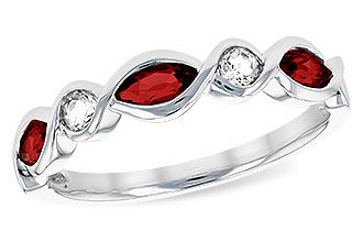 M302-19499: LDS RG .52 TW GARNET .64 TGW