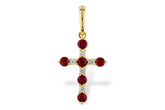 M302-20426: PENDANT .34 TW RUBY .42 TGW