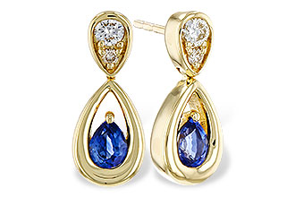 M302-21317: EARRINGS .42 SAPPHIRE .54 TGW (4x3 SAPP)