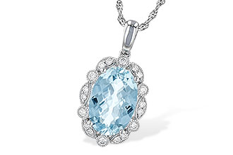A217-69490: NECKLACE 2.40 AQUA 2.57 TGW (12x8MM AQ)