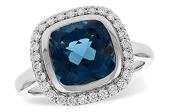 A301-34036: LDS RG 3.85 LONDON BLUE TOPAZ 4.15 TGW (9MM LBT)