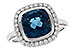 A301-34036: LDS RG 3.85 LONDON BLUE TOPAZ 4.15 TGW (9MM LBT)