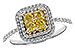 A302-22218: LDS RG .52 FANCY YELLOW DIAMONDS .85 TW